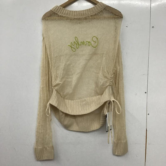 カスタネ Kastane ニット、セーター 長袖 KAZ1051105A0001 刺繍シアーロゴニット FREE 無地 アイボリー / アイボリー / レディース USED 古着 中古 10161629