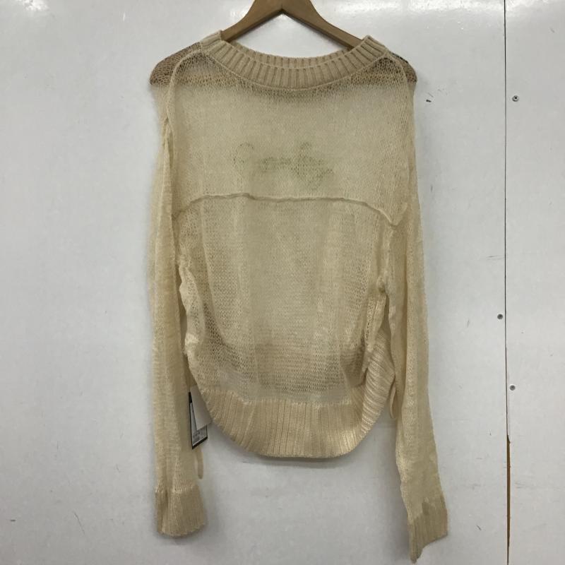 カスタネ Kastane ニット、セーター 長袖 KAZ1051105A0001 刺繍シアーロゴニット FREE 無地 アイボリー / アイボリー / レディース USED 古着 中古 10161629