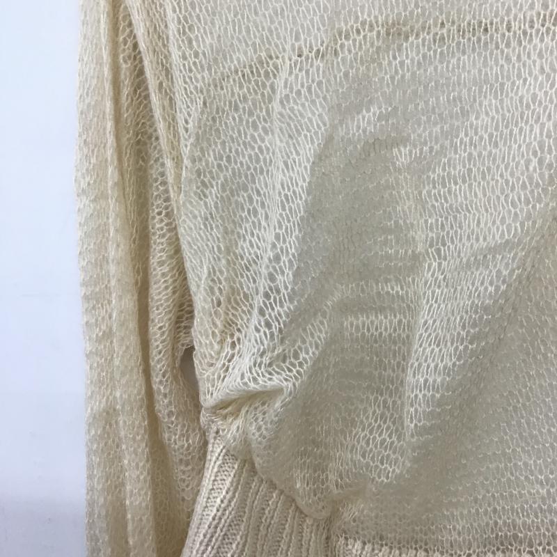 カスタネ Kastane ニット、セーター 長袖 KAZ1051105A0001 刺繍シアーロゴニット FREE 無地 アイボリー / アイボリー / レディース USED 古着 中古 10161629