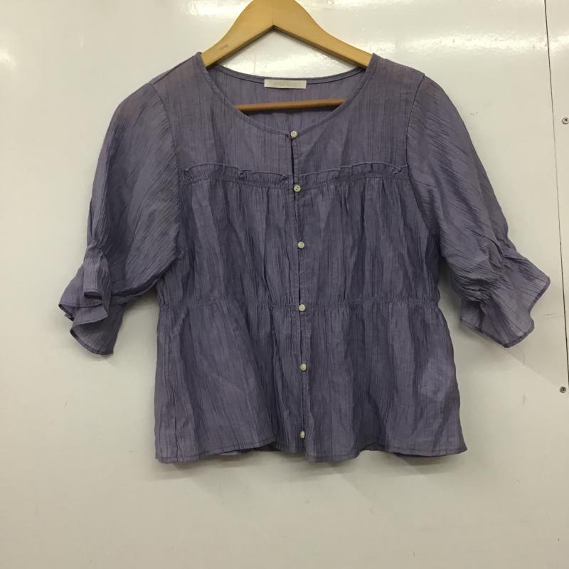エヘカソポ ehka sopo シャツ、ブラウス 半袖 FREE 無地 紫 / パープル / purple レディース USED 古着 中古 10161633