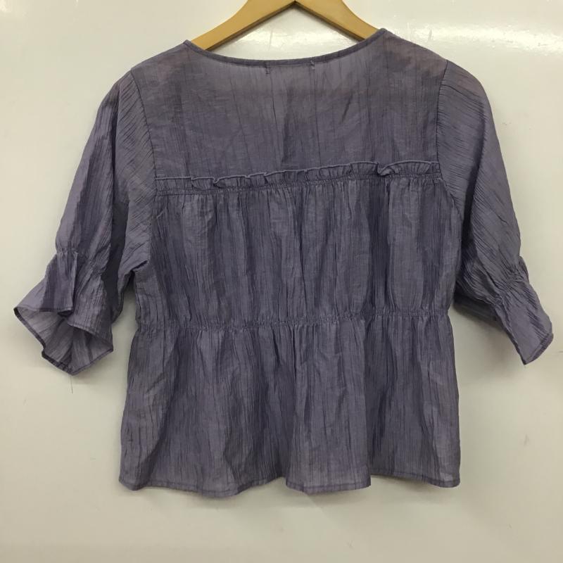 エヘカソポ ehka sopo シャツ、ブラウス 半袖 FREE 無地 紫 / パープル / purple レディース USED 古着 中古 10161633