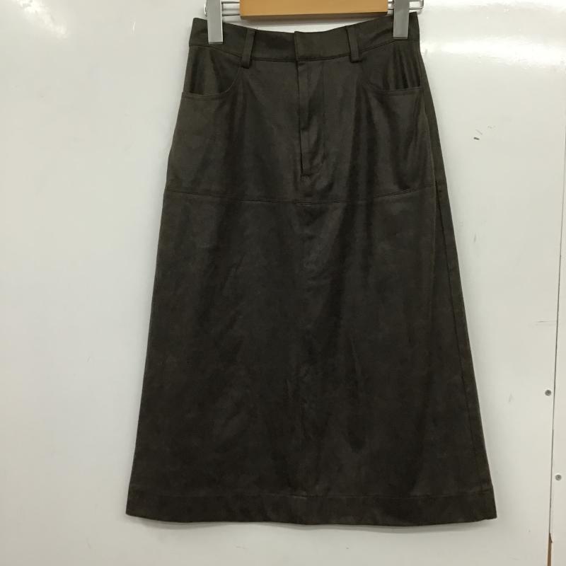 ジーナシス JEANASIS スカート ロングスカート JS050677MC S 無地 茶 / ブラウン / brown レディース USED 古着 中古 10161635