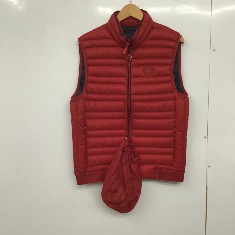 アルマーニエクスチェンジ ARMANI EXCHANGE ベスト ベスト ジップアップダウンベスト アウター S ロゴ、文字 赤 / レッド / red メンズ USED 古着 中古 10161639