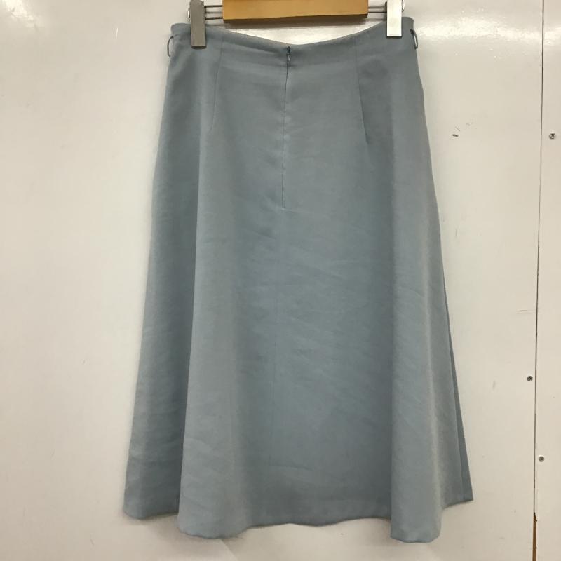 ナチュラルビューティーベーシック NATURAL BEAUTY BASIC スカート ひざ丈スカート L 無地 水色 / ライトブルー / レディース USED 古着 中古 10161640