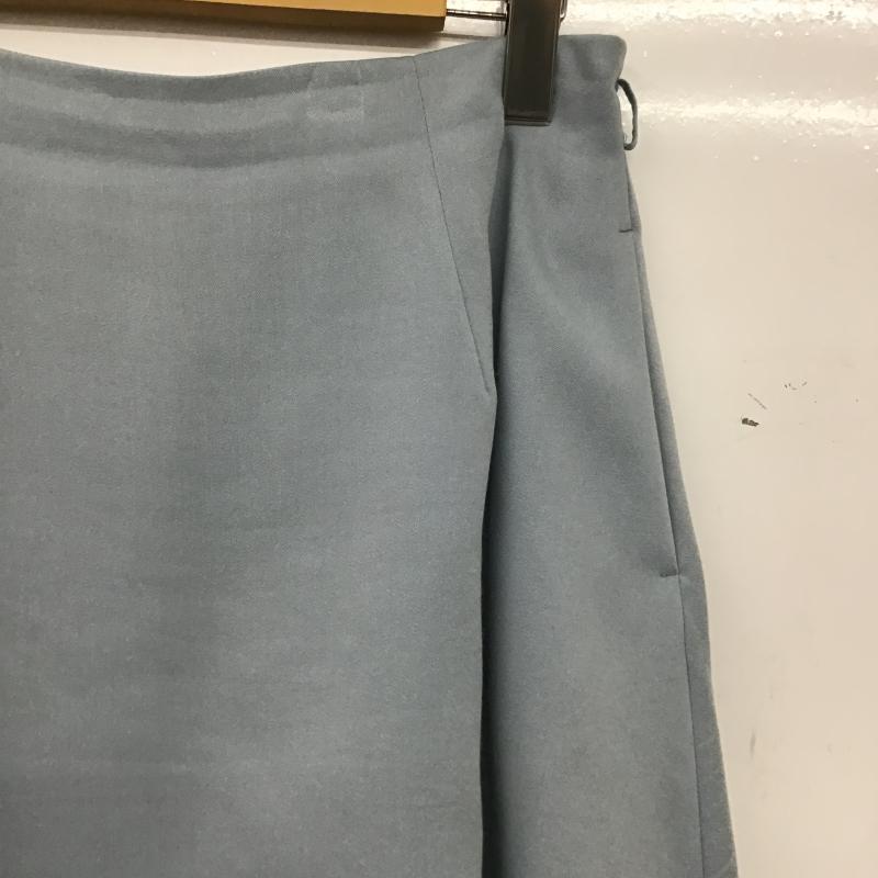 ナチュラルビューティーベーシック NATURAL BEAUTY BASIC スカート ひざ丈スカート L 無地 水色 / ライトブルー / レディース USED 古着 中古 10161640