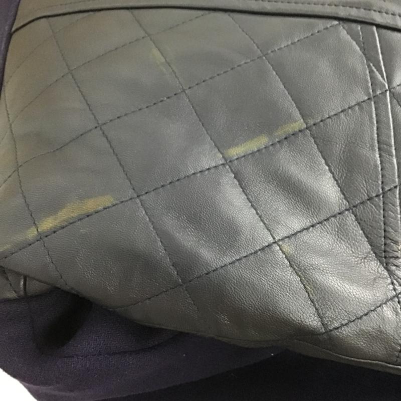 エフエイティー FAT ジャケット、上着 ジャンパー、ブルゾン スタジャン アウター フロントボタン ロゴ、文字 紺 / ネイビー / navy メンズ USED 古着 中古 10161646