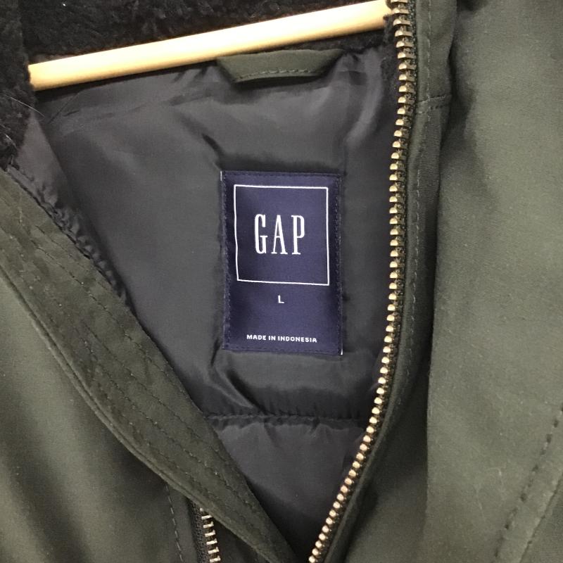 ギャップ GAP ジャケット、上着 ジャンパー、ブルゾン ジップアップジャケット アウター L 無地 カーキ / カーキ / khaki メンズ USED 古着 中古 10161647