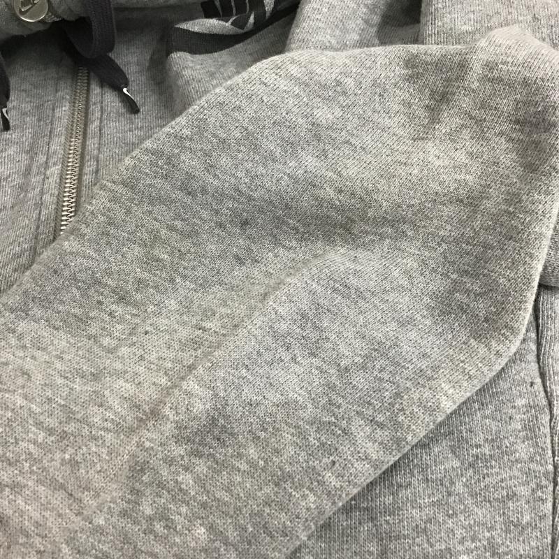 ナイキ NIKE パーカー 長袖 ジップアップパーカー 長袖パーカー カジュアルジャケット L ロゴ、文字 灰 / グレー / gray メンズ USED 古着 中古 10161649