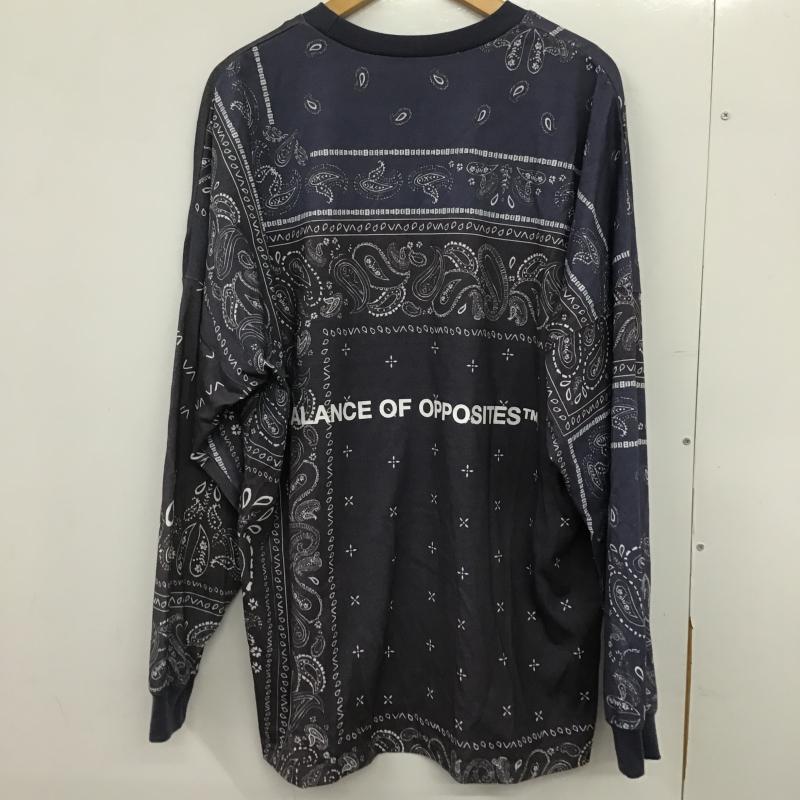 ルーカ RVCA カットソー 長袖 長袖 XL ロゴ、文字 紺 / ネイビー / navy メンズ USED 古着 中古 10161658
