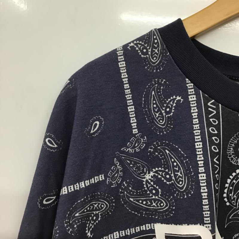 ルーカ RVCA カットソー 長袖 長袖 XL ロゴ、文字 紺 / ネイビー / navy メンズ USED 古着 中古 10161658