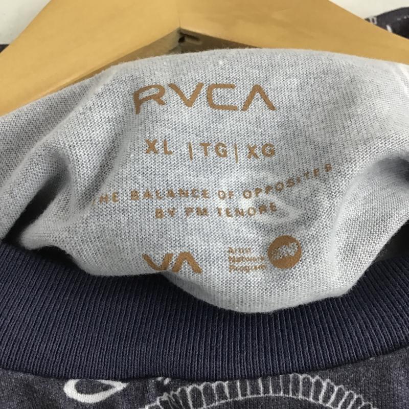 ルーカ RVCA カットソー 長袖 長袖 XL ロゴ、文字 紺 / ネイビー / navy メンズ USED 古着 中古 10161658