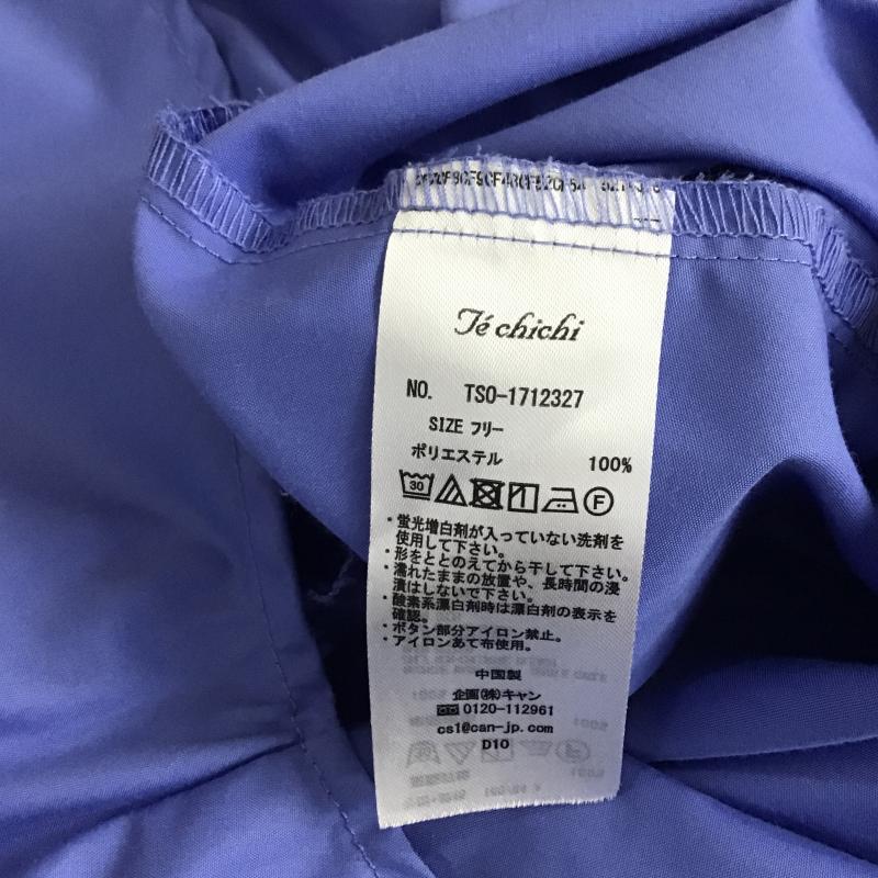 テチチ Te chichi シャツ、ブラウス 長袖 FREE 無地 青 / ブルー / blue レディース USED 古着 中古 10161662