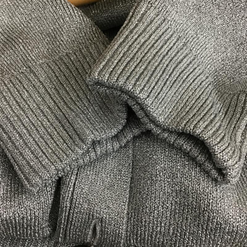 ケイ シラハタ kei shirahata カーディガン 長袖 FREE 無地 銀 / シルバー / silver color レディース USED 古着 中古 10161667