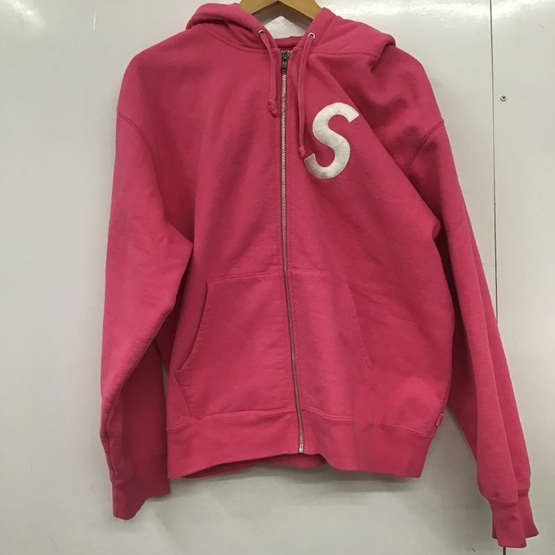 シュプリーム Supreme パーカー 長袖 23AW SLogoZipUpHoodedSweatshirtMagenta M ロゴ、文字 桃 / ピンク / pink メンズ USED 古着 中古 10161669