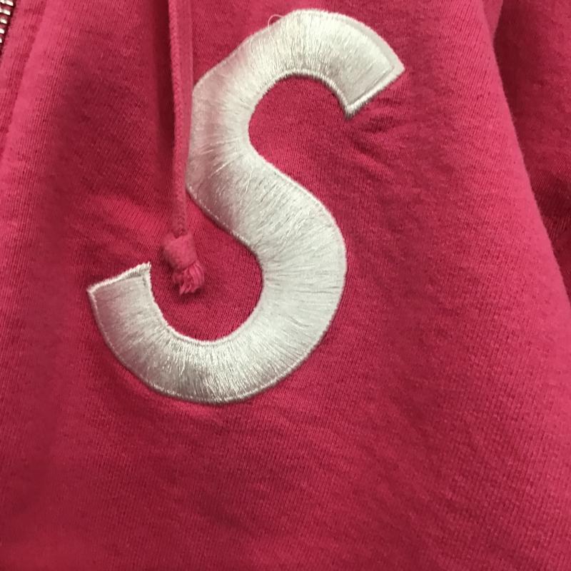 シュプリーム Supreme パーカー 長袖 23AW SLogoZipUpHoodedSweatshirtMagenta M ロゴ、文字 桃 / ピンク / pink メンズ USED 古着 中古 10161669