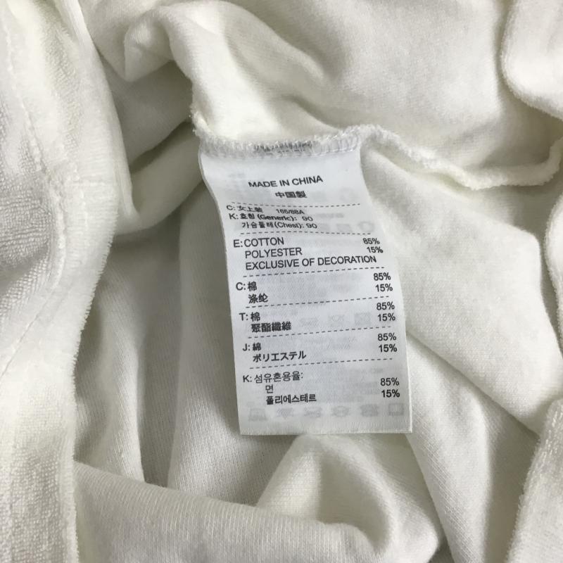 ナイキ NIKE Tシャツ 半袖 L ロゴ、文字 灰 / グレー / gray X 白 / ホワイト / white レディース USED 古着 中古 10161670