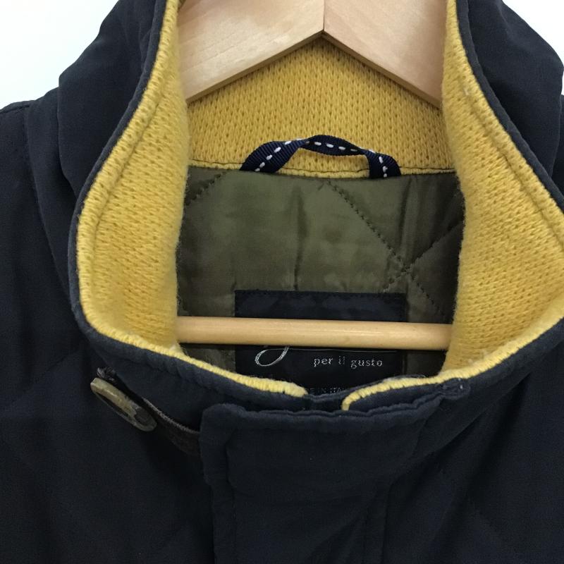 ブリッラ ペル イルグースト BRILLA per il gusto ジャケット、上着 ジャンパー、ブルゾン キルティングジャケット アウター スタンドカラージャケット 46 無地 ダークグレー / ダークグレー / メンズ USED 古着 中古 10161672
