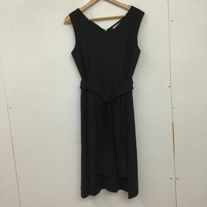 オペークドットクリップ OPAQUE.CLIP ワンピース ひざ丈スカート M 無地 黒 / ブラック / black レディース USED 古着 中古 10161675