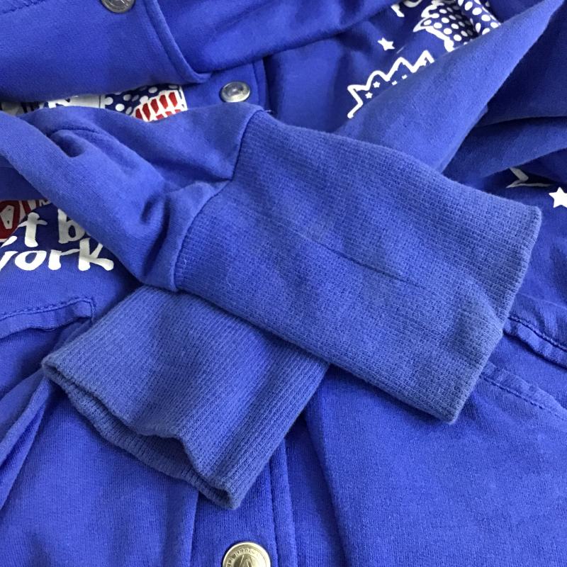 ヘル キャット パンクス HELL CAT PUNKS パーカー 長袖 M 無地 X プリント 青 / ブルー / blue レディース USED 古着 中古 10161676