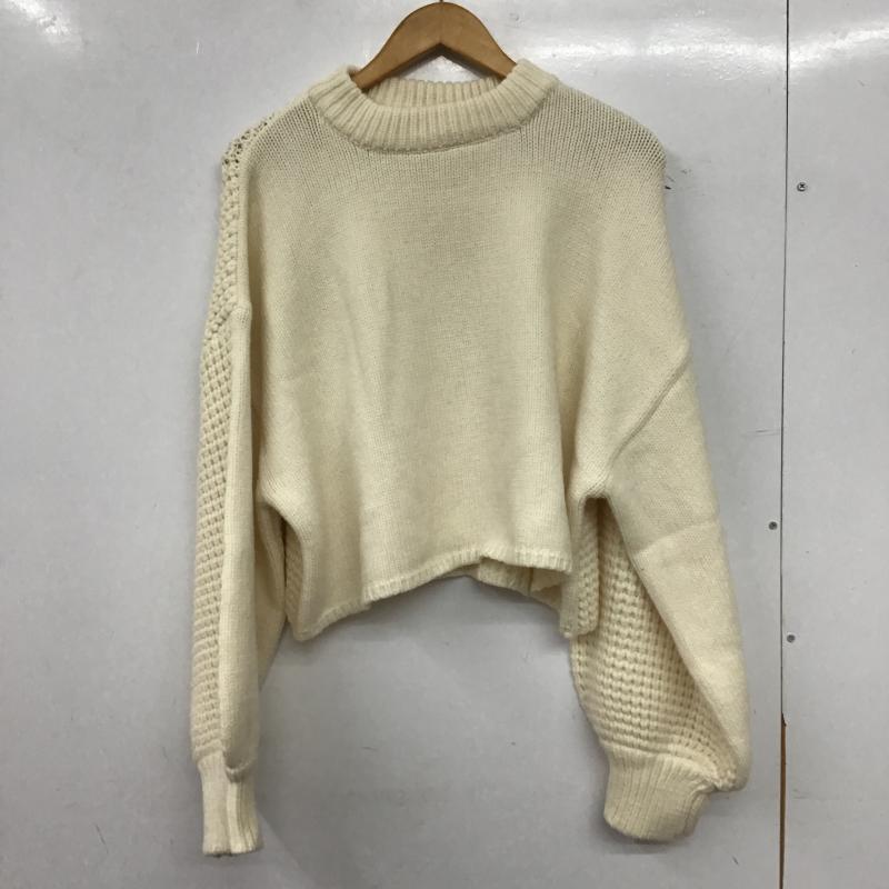 セレクトモカ select MOCA ニット、セーター 長袖 FREE 無地 白 / ホワイト / white レディース USED 古着 中古 10161679