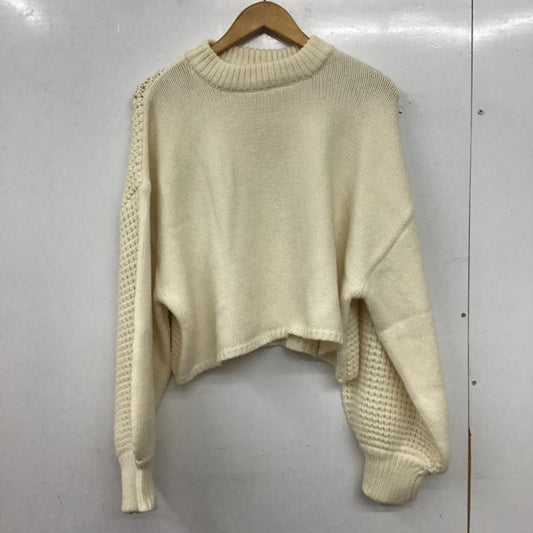 セレクトモカ select MOCA ニット、セーター 長袖 FREE 無地 白 / ホワイト / white レディース USED 古着 中古 10161679