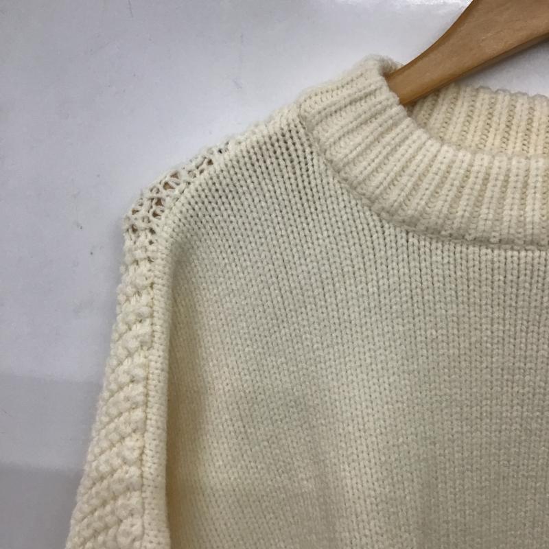 セレクトモカ select MOCA ニット、セーター 長袖 FREE 無地 白 / ホワイト / white レディース USED 古着 中古 10161679