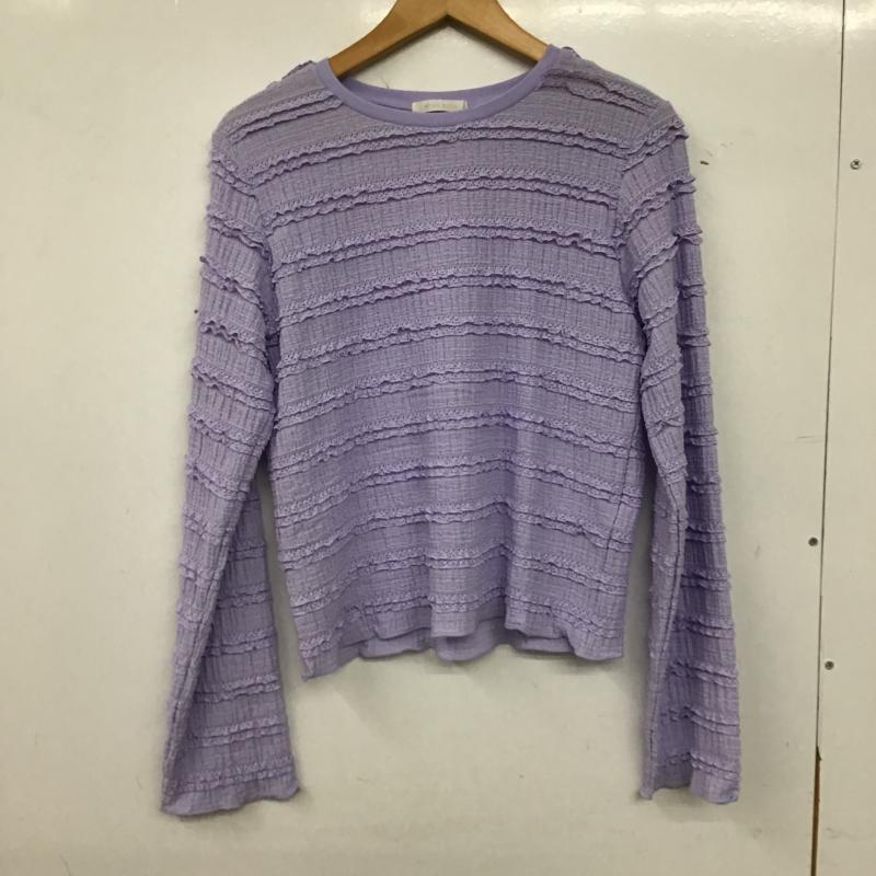 エヘカソポ ehka sopo カットソー 長袖 FREE 無地 紫 / パープル / purple レディース USED 古着 中古 10161683