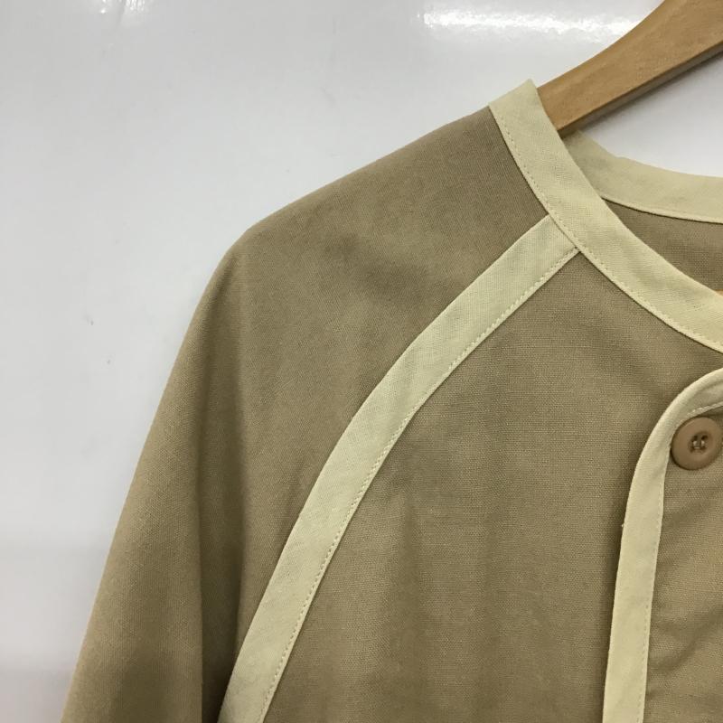 メルロー merlot ジャケット、上着 ジャケット、ブレザー 無地 茶 / ブラウン / brown X ベージュ / ベージュ / beige レディース USED 古着 中古 10161687