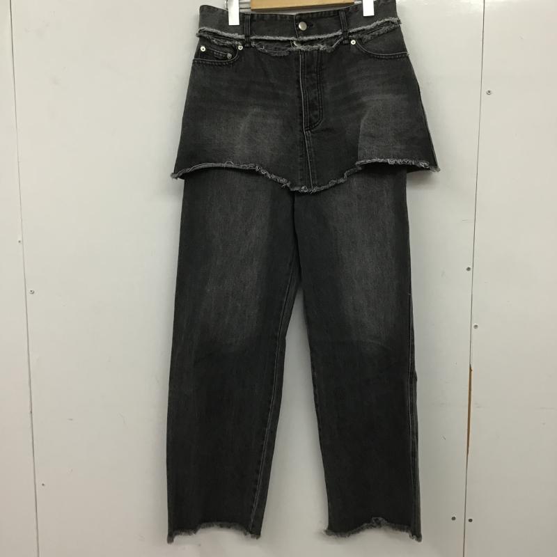 カスタネ Kastane パンツ デニム、ジーンズ FREE 無地 黒 / ブラック / black レディース USED 古着 中古 10161688