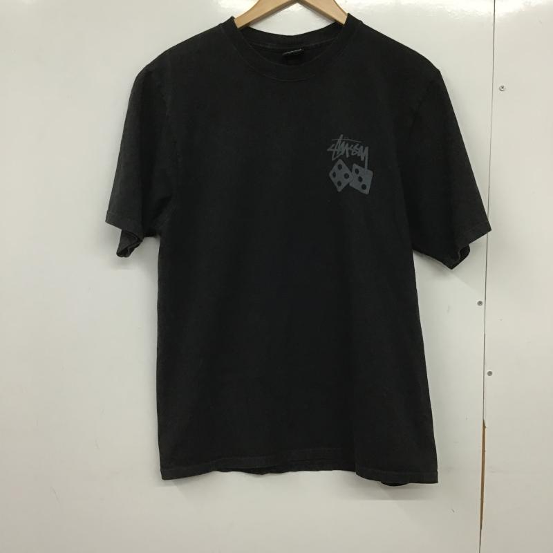 ステューシー STUSSY Tシャツ 半袖 半袖カットソー プリントTシャツ クルーネックカットソー M ロゴ、文字 黒 / ブラック / black メンズ USED 古着 中古 10161692