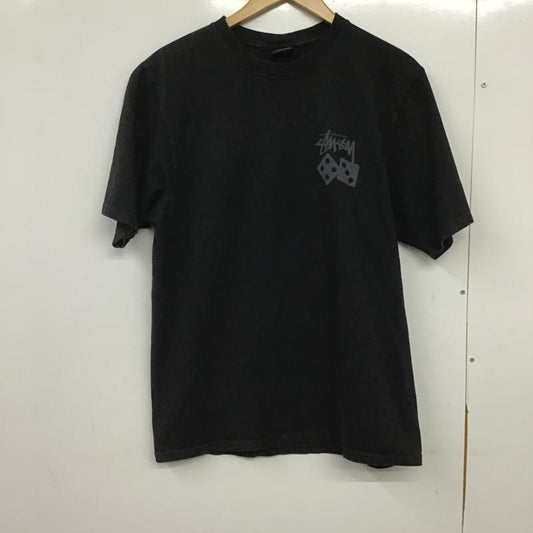 ステューシー STUSSY Tシャツ 半袖 半袖カットソー プリントTシャツ クルーネックカットソー M ロゴ、文字 黒 / ブラック / black メンズ USED 古着 中古 10161692