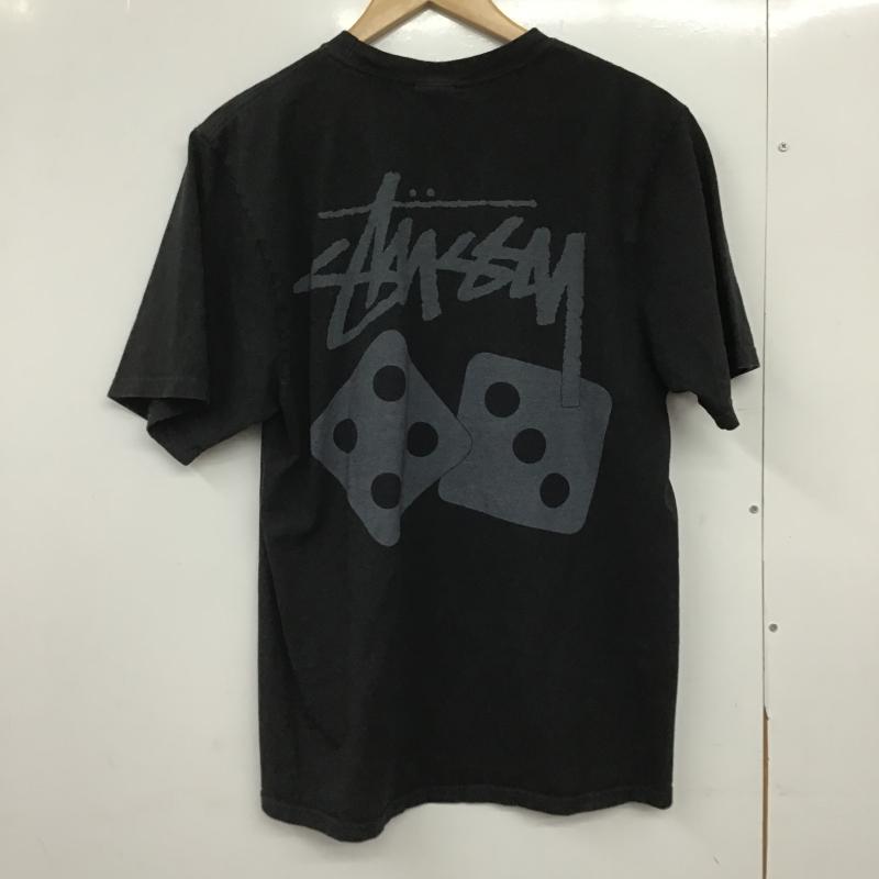 ステューシー STUSSY Tシャツ 半袖 半袖カットソー プリントTシャツ クルーネックカットソー M ロゴ、文字 黒 / ブラック / black メンズ USED 古着 中古 10161692