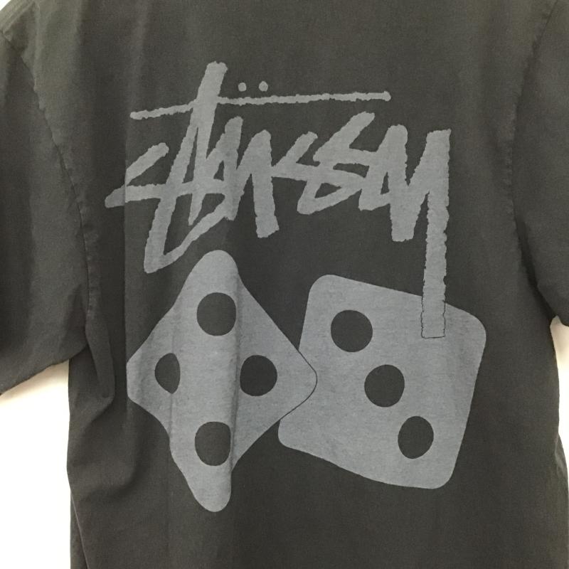 ステューシー STUSSY Tシャツ 半袖 半袖カットソー プリントTシャツ クルーネックカットソー M ロゴ、文字 黒 / ブラック / black メンズ USED 古着 中古 10161692