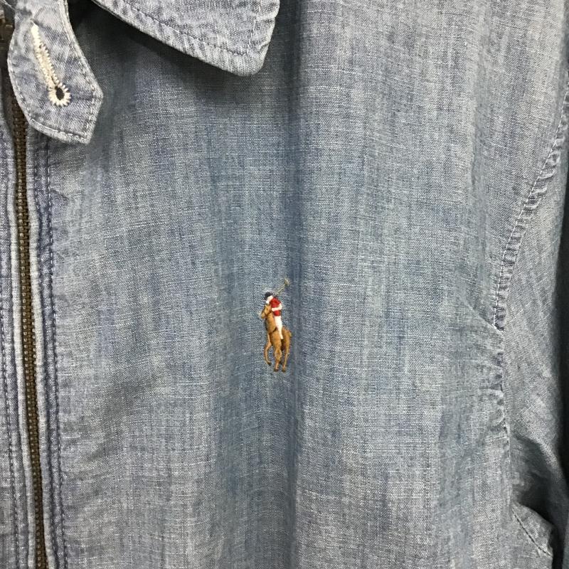 ポロラルフローレン POLO RALPH LAUREN ジャケット、上着 ジャンパー、ブルゾン ジップアップジャケット アウター デニムジャケット S ロゴ、文字 インディゴ / インディゴ / Indigo メンズ USED 古着 中古 10161695