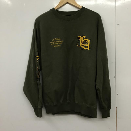 エクストララージ XLARGE トレーナー 長袖 長袖トレーナー スウェット クルーネック プルオーバー M ロゴ、文字 カーキ / カーキ / khaki メンズ USED 古着 中古 10161696