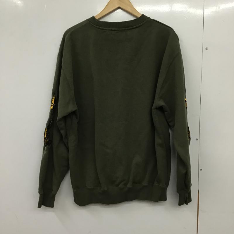 エクストララージ XLARGE トレーナー 長袖 長袖トレーナー スウェット クルーネック プルオーバー M ロゴ、文字 カーキ / カーキ / khaki メンズ USED 古着 中古 10161696