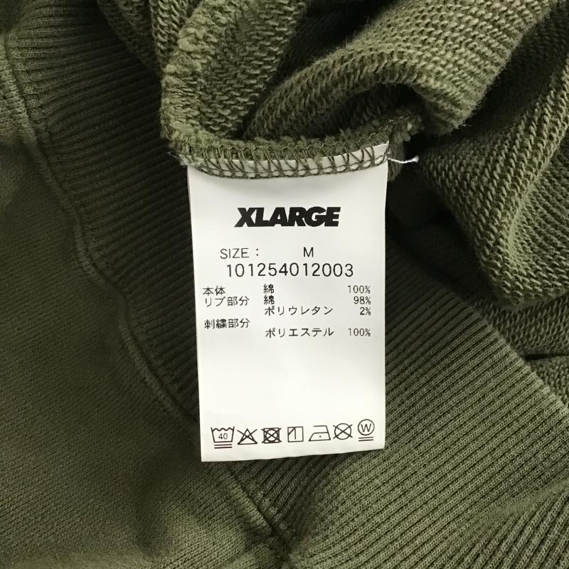 エクストララージ XLARGE トレーナー 長袖 長袖トレーナー スウェット クルーネック プルオーバー M ロゴ、文字 カーキ / カーキ / khaki メンズ USED 古着 中古 10161696