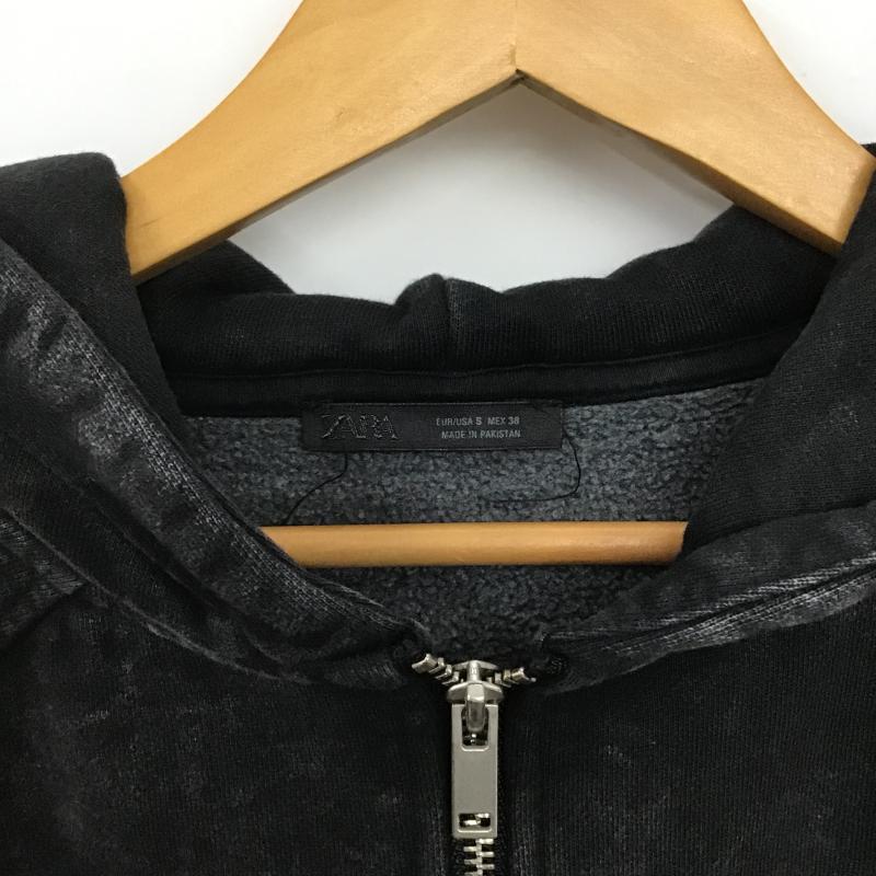 ザラ ZARA パーカー 長袖 ジップアップパーカー 長袖パーカー カジュアルジャケット S 無地 ダークグレー / ダークグレー / メンズ USED 古着 中古 10161697