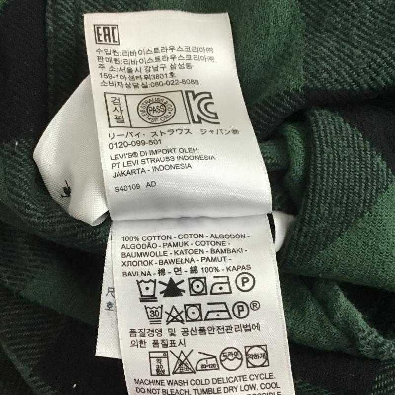 リーバイス Levi s シャツ、ブラウス 長袖 長袖シャツ チェックシャツ カラーシャツ S チェック 緑 / グリーン / green メンズ USED 古着 中古 10161699