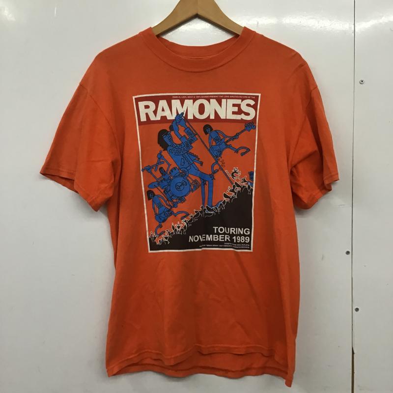 古着 USED Tシャツ 半袖 半袖カットソー プリントTシャツ クルーネックカットソー M プリント 橙 / オレンジ / orange メンズ USED 古着 中古 10161700