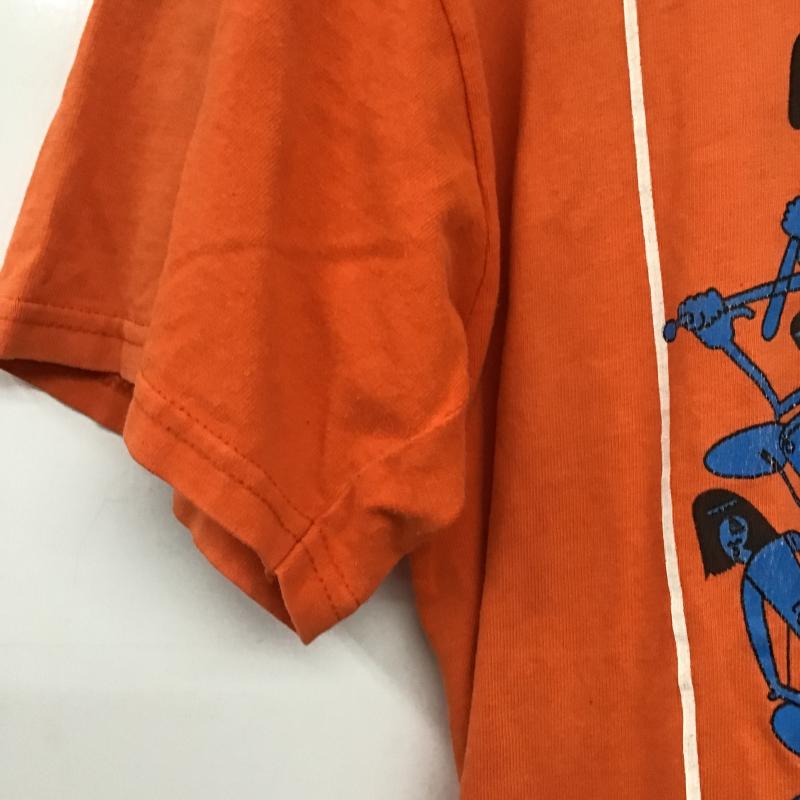 古着 USED Tシャツ 半袖 半袖カットソー プリントTシャツ クルーネックカットソー M プリント 橙 / オレンジ / orange メンズ USED 古着 中古 10161700