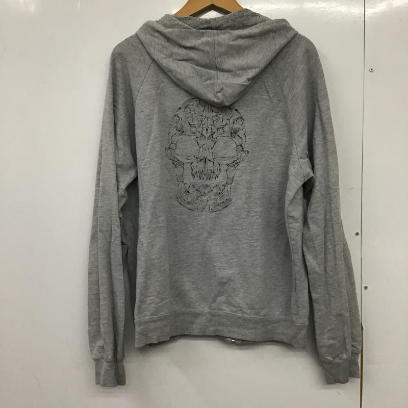 アナザーヘウ゛ン ANOTHERHEAVEN パーカー 長袖 ジップアップパーカー 長袖パーカー カジュアルジャケット L ロゴ、文字 灰 / グレー / gray メンズ USED 古着 中古 10161701