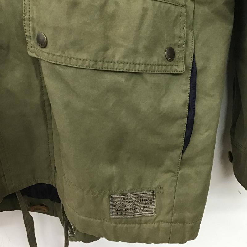 ディーゼル DIESEL ジャケット、上着 ジャンパー、ブルゾン ジップアップジャケット アウター ミリタリージャケット M 無地 カーキ / カーキ / khaki メンズ USED 古着 中古 10161705