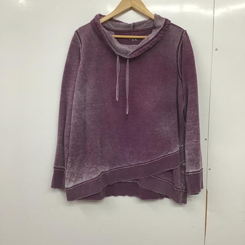 カルバン・クライン Calvin Klein トレーナー 長袖 長袖パーカー プルオーバー スウェット L 無地 紫 / パープル / purple メンズ USED 古着 中古 10161712