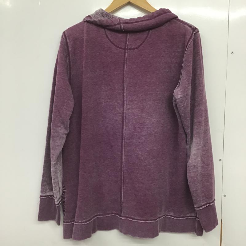 カルバン・クライン Calvin Klein トレーナー 長袖 長袖パーカー プルオーバー スウェット L 無地 紫 / パープル / purple メンズ USED 古着 中古 10161712