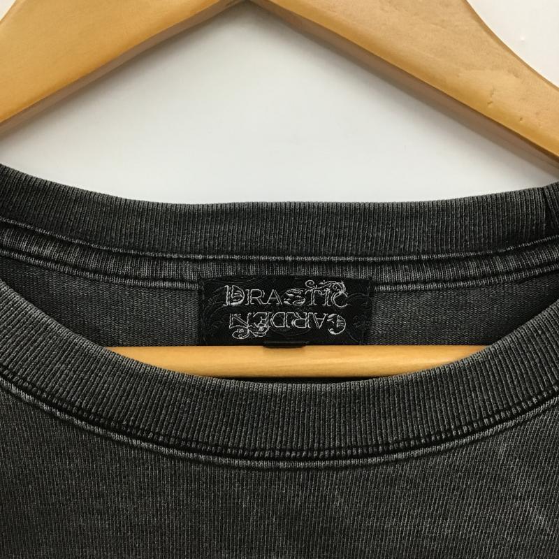 ドラスティックガーデン DRASTIC GARDEN カットソー 長袖 長袖カットソー 刺繍カットソー クルーネック XL 刺繍 ダークグレー / ダークグレー / メンズ USED 古着 中古 10161715
