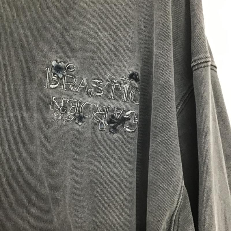 ドラスティックガーデン DRASTIC GARDEN カットソー 長袖 長袖カットソー 刺繍カットソー クルーネック XL 刺繍 ダークグレー / ダークグレー / メンズ USED 古着 中古 10161715