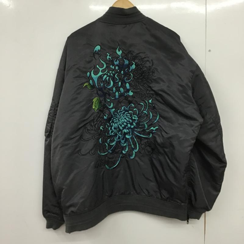 ドラスティックガーデン DRASTIC GARDEN ジャケット、上着 ジャンパー、ブルゾン ジップアップジャケット ナイロンジャケット アウター XL ロゴ、文字 ダークグレー / ダークグレー / メンズ USED 古着 中古 10161716