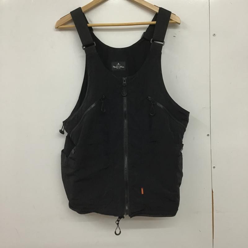 メデン MADEN ベスト ベスト ジップアップナイロンジャケットベスト ノースリーブカットソー M 無地 黒 / ブラック / black メンズ USED 古着 中古 10161717
