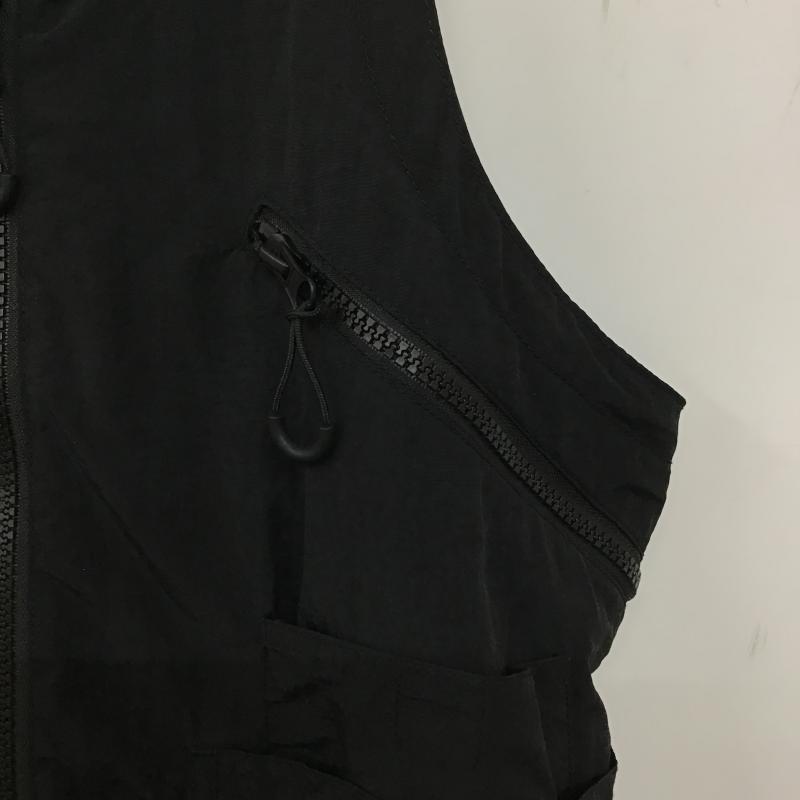 メデン MADEN ベスト ベスト ジップアップナイロンジャケットベスト ノースリーブカットソー M 無地 黒 / ブラック / black メンズ USED 古着 中古 10161717